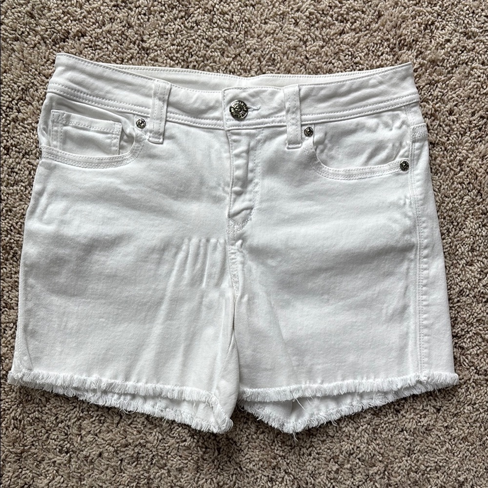 Seven7 white cutoff jean shorts size 6